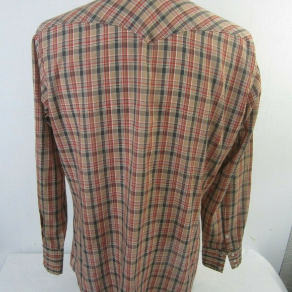 Sears Western wear men pearl snap shirt vintage L - Picture 5 of 7